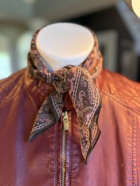 Echo Old Money Paisley Square Scarf Mauve/Taupe/Burgundy Classic